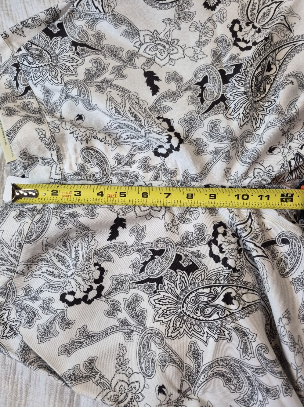 NWT Soft Surroundings Black and White Paisley Palazzo Pants, Size 10/12 (Med.) - Picture 8 of 13